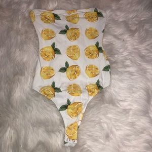 white lemon forever 21 bodysuit